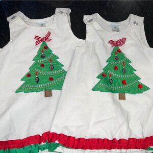 Nannette Baby Christmas Tree Corduroy Dresses (12m)